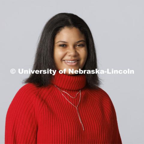 Studio portrait of Rachel Freeman, ASEM New Student Enrollment Orientation Leaders. December 10, 2021. Photo by Craig Chandler / University Communication.