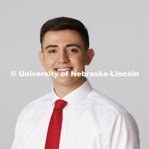 Studio portrait of Trenton Hammond, ASEM New Student Enrollment Orientation Leaders. December 10, 2021. Photo by Craig Chandler / University Communication.