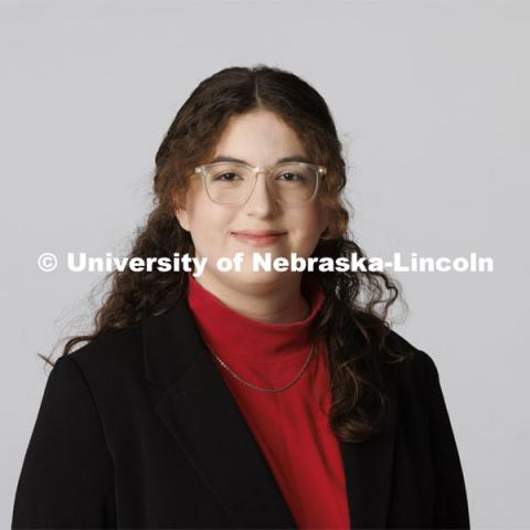 Studio portrait of Anna Hoffman, ASEM New Student Enrollment Orientation Leaders. December 10, 2021. Photo by Craig Chandler / University Communication.