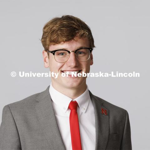 Studio portrait of Paul Pechous, ASEM New Student Enrollment Orientation Leaders. December 10, 2021. Photo by Craig Chandler / University Communication.