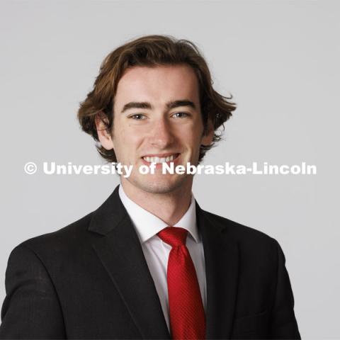 Studio portrait of Connor Utech, ASEM New Student Enrollment Orientation Leaders. December 10, 2021. Photo by Craig Chandler / University Communication.