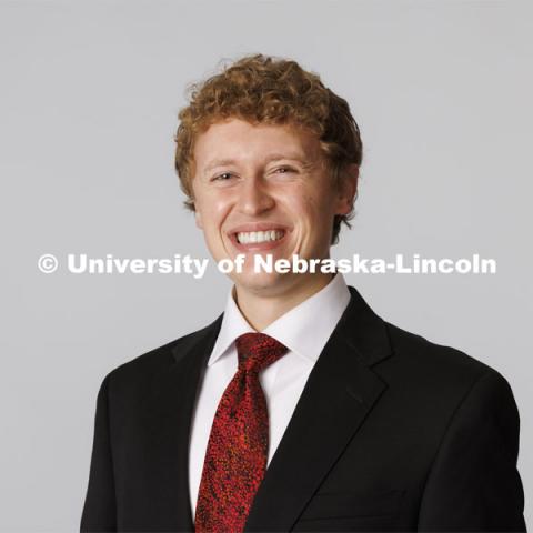 Studio portrait of Jacob Vanderford, ASEM New Student Enrollment Orientation Leaders. December 10, 2021. Photo by Craig Chandler / University Communication.