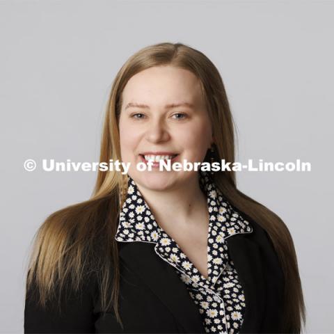 Studio portrait of Dani Chaney, Assoc Director for Marketing Operations, Academic Services and Enrollment Management. ASEM portraits. February 2, 2022. Photo by Craig Chandler / University Communication.