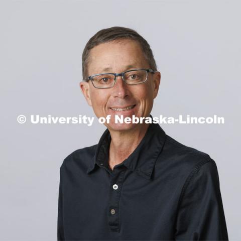 Studio portrait of Peter Bouffard, Lecturer, Glenn Korff School of Music. February 18 2022. Photo by Craig Chandler / University Communication.