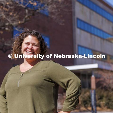 Nebraska's Julie Koch helped lead the Wellness Attendants, a program that helped allow the University to offer in-person instruction through the spring and fall semesters in 2021. She previously was a part of the University's Passport Office. February 28, 2022. Photo by Craig Chandler / University Communication.