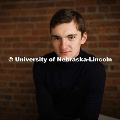 Michael Ivashchenko is a Ukrainian graduate student in computer science at UNL.  March 7, 2022. Photo by Craig Chandler / University Communication. 