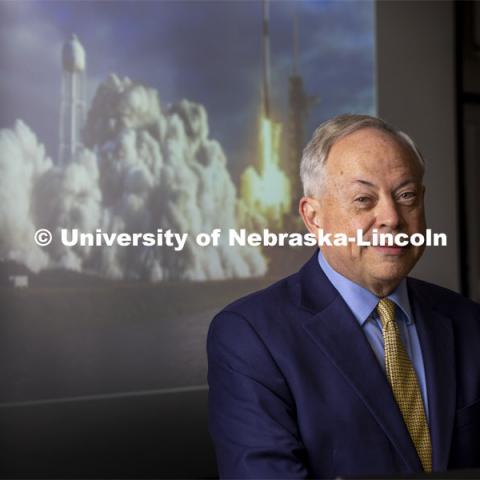 Jack Beard is an Associate Professor in the College of Law and Co-Director of the college’s Space/Cyber/Telecom Program. March 11, 2022. Photo by Craig Chandler / University Communication.