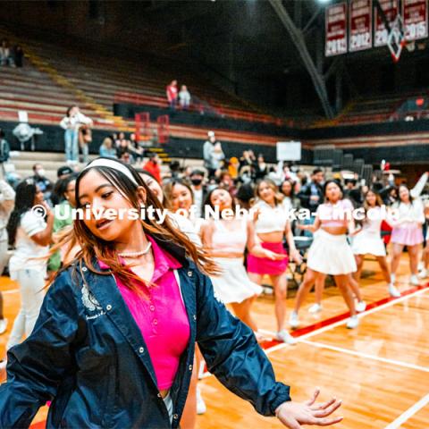 Delta Phi Lambda Sorority. Multicultural Greeks and NPHC Greeks in a competition against each other with a mixture of dancing/stepping/strolling moves. Stroll Off competition in the Coliseum. April 2, 2022. Photo by Jonah Tran/ University Communication.