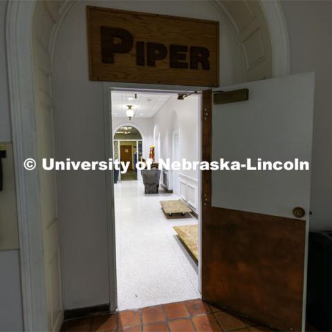 Renovation work continues in the former Piper Hall part of Niehardt Center. Niehardt Center, the former Niehardt Residence Hall, is being transformed into a hub for CARE and other mental health initiatives. April 12, 2022. Photo by Craig Chandler / University Communication.