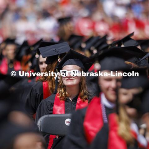 UNL undergraduate commencement in Memorial Stadium. May 14, 2022. Photo by Craig Chandler / University Communication.