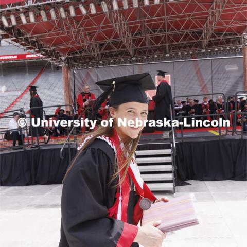 UNL undergraduate commencement in Memorial Stadium. May 14, 2022. Photo by Craig Chandler / University Communication.