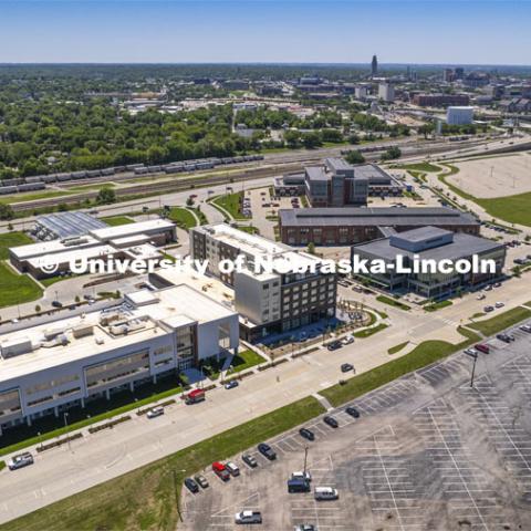 Aerial views of Nebraska Innovation Campus ( NIC ). May 27, 2022. Photo by Craig Chandler / University Communication.