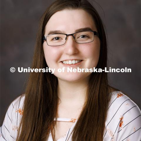 Studio portrait of Laura Tharnish, Office Associate, Nebraska Extension, June 2, 2022. Photo by Craig Chandler / University Communication.