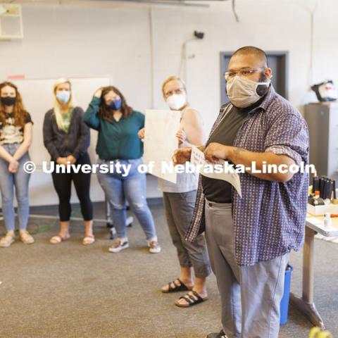 Guy Trainin’s project is Art TEAMS: Nurturing Educators Who Integrate Art, Core Subjects and Culturally Responsive Teaching to Support Students in Becoming Makers of Change. June 17, 2022. Photo by Craig Chandler / University Communication.