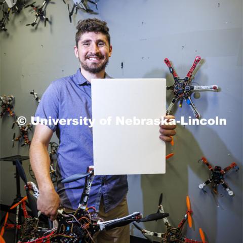 Santiago Giraldo, engineering student, for I’ma a Husker And story.  July 8, 2022. Photo by Craig Chandler / University Communication.  