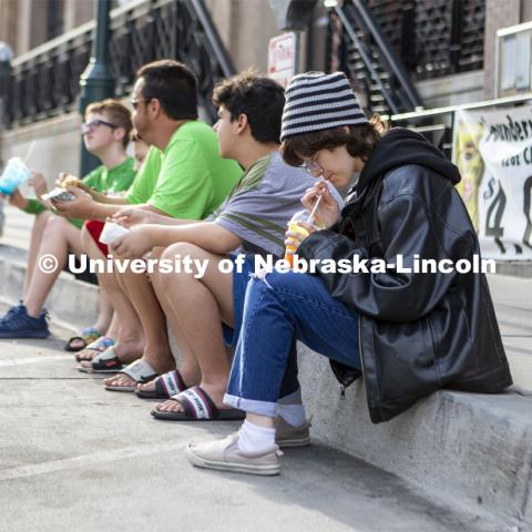 Farmers Market in the Haymarket, Lincoln, Nebraska. August 6, 2022. Photo by Blaney Dreifurst for University Communication.