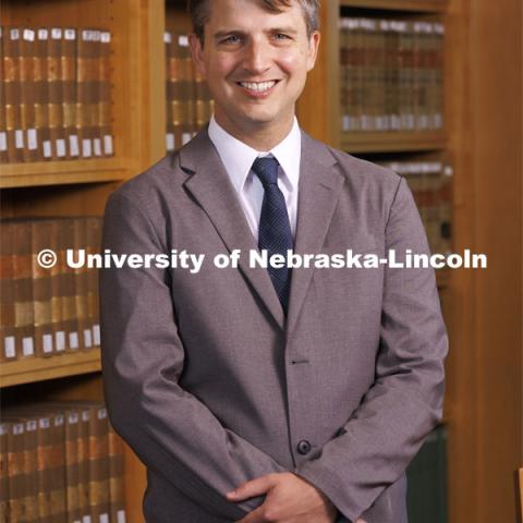 Kyle Langvardt, Assistant Professor, College of Law. College of Law portrait session. August 18, 2022. Photo by Craig Chandler / University Communication.