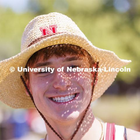 Student Tailgate and Unity Walk in the Union green space before the game. NU vs. North Dakota. September 3, 2022. Photo by Craig Chandler / University Communication. 