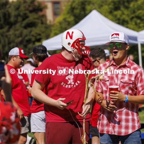 Student Tailgate and Unity Walk in the Union green space before the game. NU vs. North Dakota. September 3, 2022. Photo by Craig Chandler / University Communication. 