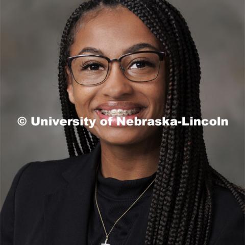 Studio portrait of Lexus McCluskey, NCPA Program Associate. September 16, 2022. Photo by Craig Chandler / University Communication.