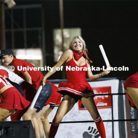 Showtime at the Vine Street Fields. Recognized Student Organizations, Greeks and Residence Halls battle against each other with performances for Homecoming competition points and ultimate bragging rights. Homecoming 2022. September 26, 2022. Photo by Craig Chandler / University Communication.