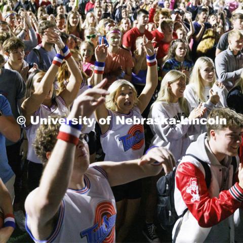 Showtime at the Vine Street Fields. Recognized Student Organizations, Greeks and Residence Halls battle against each other with performances for Homecoming competition points and ultimate bragging rights. Homecoming 2022. September 26, 2022. Photo by Craig Chandler / University Communication.