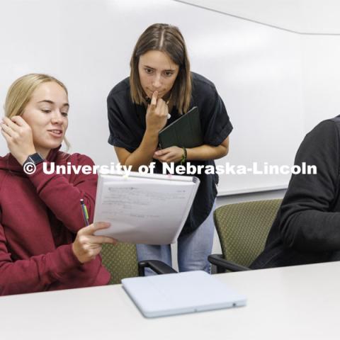 Isabel Safarik teaches asection of Math 106, Calculus 1. October 6, 2022. Photo by Craig Chandler / University Communication. 