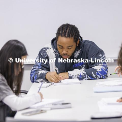 Isabel Safarik teaches asection of Math 106, Calculus 1. October 6, 2022. Photo by Craig Chandler / University Communication. 