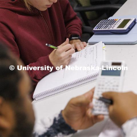 Isabel Safarik teaches asection of Math 106, Calculus 1. October 6, 2022. Photo by Craig Chandler / University Communication. 