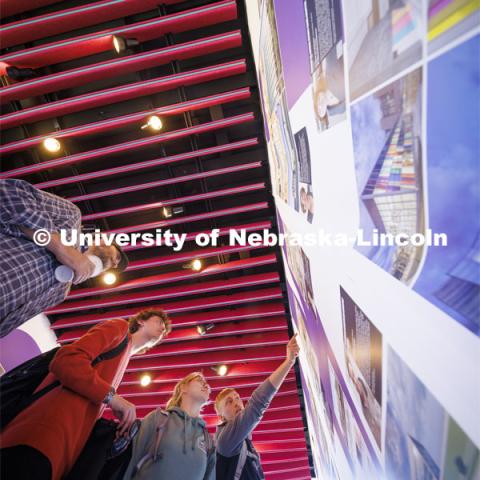 “Say It Loud,” a traveling exhibition featuring diverse designers — including two current University of Nebraska-Lincoln students and 24 alumni, was made from a shipping container. October 12, 2022. Photo by Craig Chandler / University Communication.