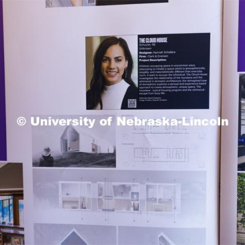 “Say It Loud,” a traveling exhibition featuring diverse designers — including two current University of Nebraska-Lincoln students and 24 alumni, was made from a shipping container. October 12, 2022. Photo by Craig Chandler / University Communication.