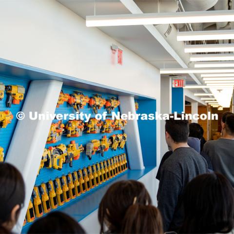 Nebraska College Preparatory Academy scholars got a behind-the-scenes look at internship opportunities with Hudl. Nearly 40 first year NCPA students heard from the company’s chief operating officer, recruiters, and current and former interns. Students learned about internships, the hiring process and the benefits of an internship and toured Hudl’s headquarters. October 13, 2022. Photo by Kirk Rangel for University Communication