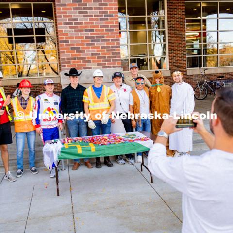 The university hosted a public Trick-or-Treat event in the Nebraska Union and at the chapter houses on Greek row. Greek Street Trick or Treat. October 28, 2022. Photo by Jonah Tran / University Communication.