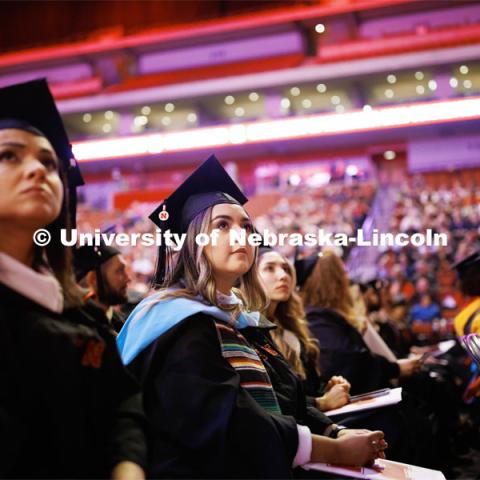 Graduate Commencement in Pinnacle Bank Arena. December 16, 2022. Photo by Craig Chandler / University Communication.
