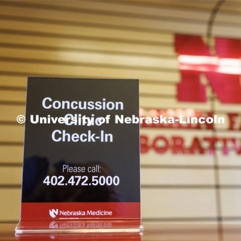 The University Health Center and Nebraska Medicine recently moved its concussion clinic to the Nebraska Performance Lab in the east stadium space. February 1, 2023. Photo by Craig Chandler / University Communication.