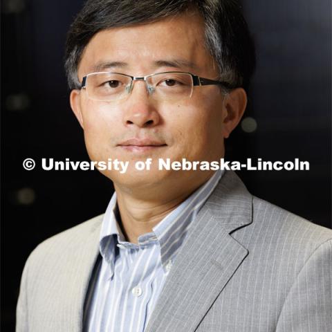 Wei Qiao, Clyde Hyde Professor of Electrical and Computer Engineering at Nebraska, has been elected a senior member of the National Academy of Inventors. He is an internationally recognized engineer in the areas of sustainable energy and energy efficiency. February 15, 2023. Photo by Craig Chandler / University Communication.