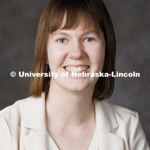 Studio portrait of Molly Brandt, 4-H Extension Educator. February 22, 2023. Photo by Craig Chandler / University Communication.