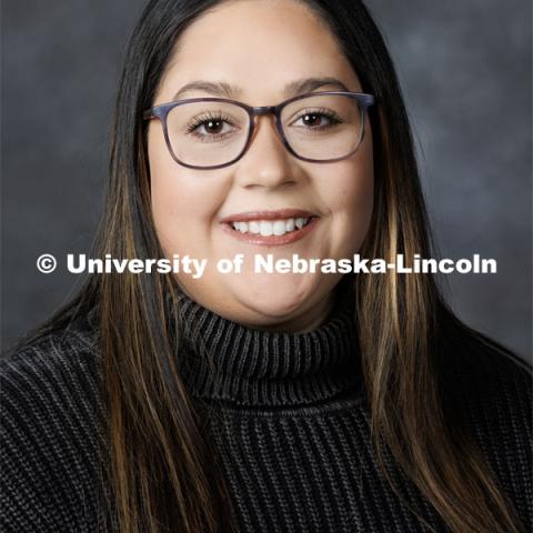 Studio portrait of Makayla Burg, 4-H Common Measure Program. February 22, 2023. Photo by Craig Chandler / University Communication.