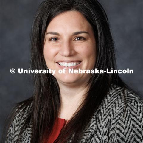 Studio portrait of Kayla Colgrove, Food, Nutrition and Health Extension Educator. February 22, 2023. Photo by Craig Chandler / University Communication.