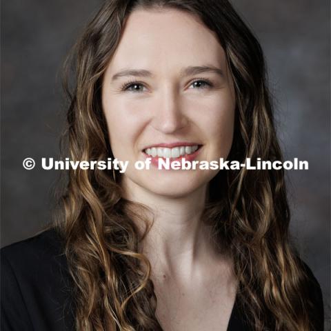 Studio portrait of Brittney Emerson, 4-H Assistant. Portraits of Extension, IANR and CASNR educators. Extension Educators photo shoot. February 22, 2023. Photo by Craig Chandler / University Communication.