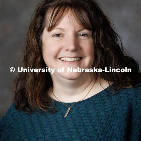 Studio portrait of Jenna Hanson, 4-H Extension Assistant. Portraits of Extension, IANR and CASNR educators. Extension Educators photo shoot. February 22, 2023. Photo by Craig Chandler / University Communication.