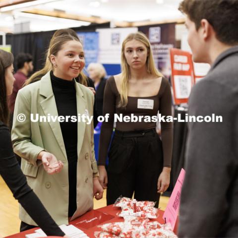 Career and Internship Fair in the Nebraska Union. February 28, 2023. Photo by Craig Chandler / University Communication.