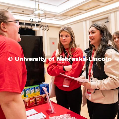 New students get information about various programs during Admitted Student Day on inside the Nebraska Union Saturday, March 25, 2023. Photo by Jordan Opp for University Communication.