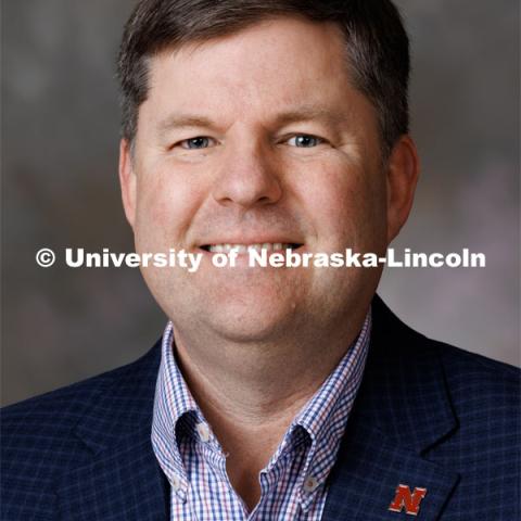 Studio portrait of Joe Luck, Associate Director of Eastern Nebraska Research and Extension Center and Associate Professor of Biological Systems Engineering. April 6, 2023. Photo by Craig Chandler / University Communication.