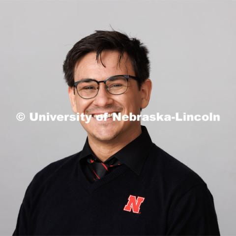 Studio portrait of Skyler Stefanski, Recruitment Specialist, Office of Admissions. ASEM. April 6, 2023. Photo by Craig Chandler / University Communication.