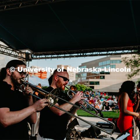 Concerts in the Jazz in June series are at 7 p.m. each Tuesday in June in the sculpture garden west of the Sheldon Museum of Art, 12th and R streets. June 7, 2023. Photo by Justin Mohling for University Communication.