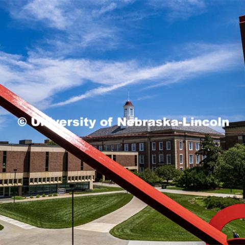 Blue skies across UNL's City Campus. June 12, 2023. Photo by Craig Chandler / University Communication.