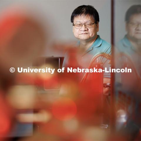 Yongfeng Lu is one of the mechanical and materials engineering researchers at UNL are among the 28 investigators who have been awarded three-year, $600,000 grants from the Defense Established Program to Stimulate Competitive Research (DEPSCoR). June 27, 2023. Photo by Craig Chandler / University Communication.