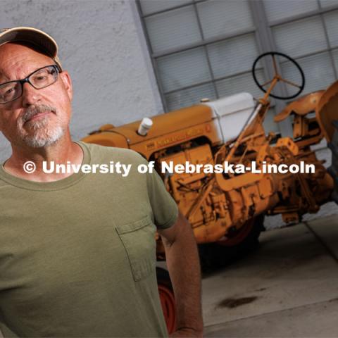 Richard Endacott earned multiple awards for his screenplay, "Turn Over." Story about keeping the family farm operating in the modern era as two brothers come together via restoring an old tractor to help fund their operations. Two of the awards: Best Short Script, Copa Shorts Film Festival; Best Short Screenplay, Snake Alley Festival of Film. June 30, 2023. Photo by Craig Chandler / University Communication.