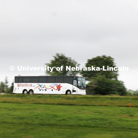 Chancellor Rodney Bennett on the IANR Roads Scholar Tour through Nebraska. August 1, 2023. Photo by Craig Chandler / University Communication.